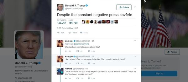 Donald Trump sur son compte Twitter - Sputnik Afrique