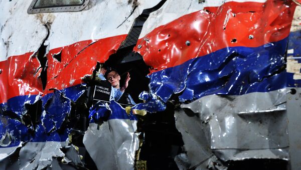 Un fragment du Boeing 777 de Malaysia Airlines tombé dans l'est de l'Ukraine - Sputnik Afrique