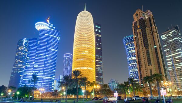 Ночной вид столицы Катара Дохи - Sputnik Afrique