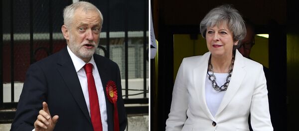 Jeremy Corbyn/Theresa May - Sputnik Afrique