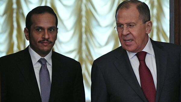 Sergueî Lavrov et Mohammed bin Abdul Rahman al Thani. - Sputnik Afrique