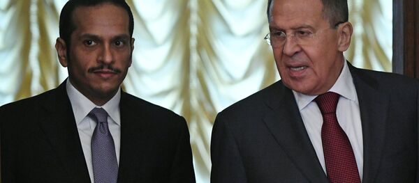 Sergueî Lavrov et Mohammed bin Abdul Rahman al Thani. Sergueî Lavrov et Mohammed bin Abdul Rahman al Thani. - Sputnik Afrique