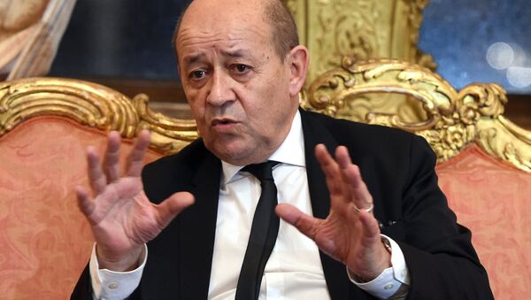 Le ministre français des Affaires étrangères Jean-Yves Le Drian - Sputnik Afrique
