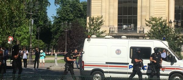 Des policiers sur les Champs-Elysees - Sputnik Afrique