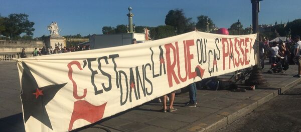 Manifestations contre la politique de travail d'Emmanuel Macron à Paris - Sputnik Afrique