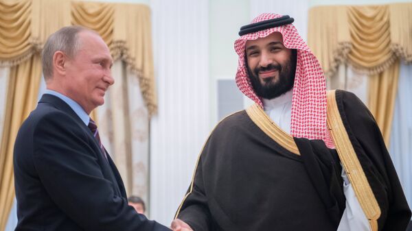 La rencontre du Président russe Vladimir Poutine et du prince héritier saoudien Mohammed ben Salmane, le 30 mai 2017 - Sputnik Afrique