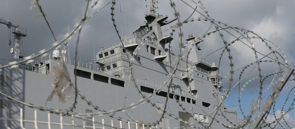 Portahelicópteros Mistral en el astillero de Saint-Nazaire, Francia - Sputnik Afrique