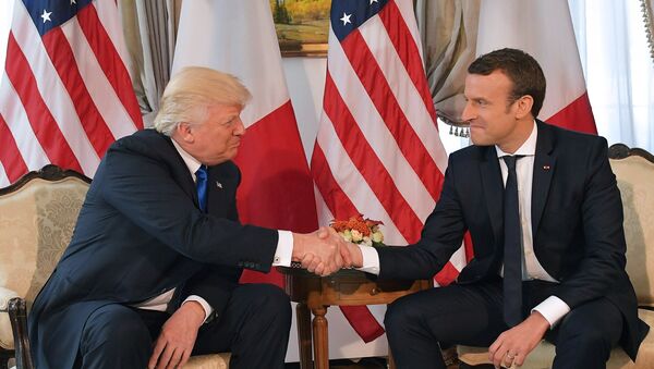 Donald Trump et Emmanuel Macron. Archive photo - Sputnik Afrique