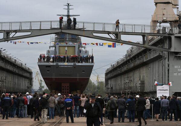 Le lancement de la corvette Gremiachtchiy à Saint-Pétersbourg - Sputnik Afrique