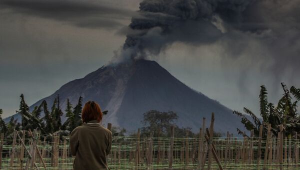 L'éruption d'un volcan. Image d'illustration - Sputnik Afrique