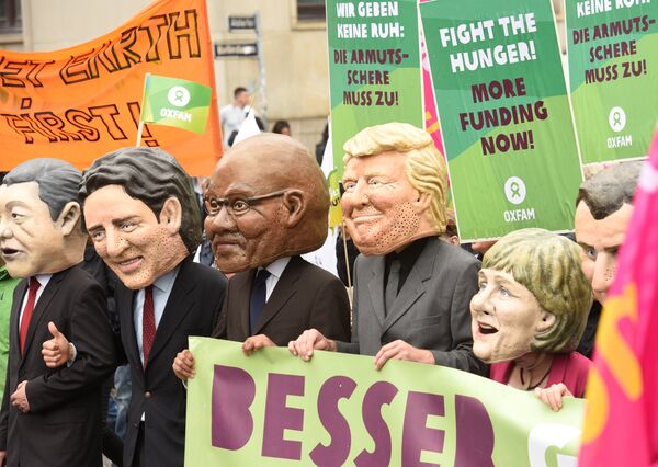 Proteste gegen G20-Gipfel in Hamburg - Sputnik Afrique