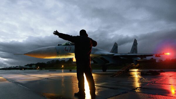 Su-27 sur le point de décoller - Sputnik Afrique