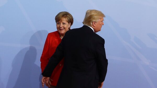 Trump et Merkel - Sputnik Afrique