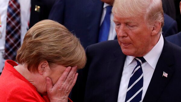 Angela Merkel und Donald Trump bei G20-Gipfel in Hamburg - Sputnik Afrique