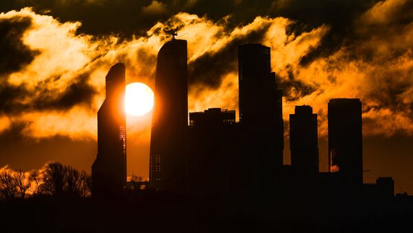 Sunrise over the Moscow City district - Sputnik Afrique