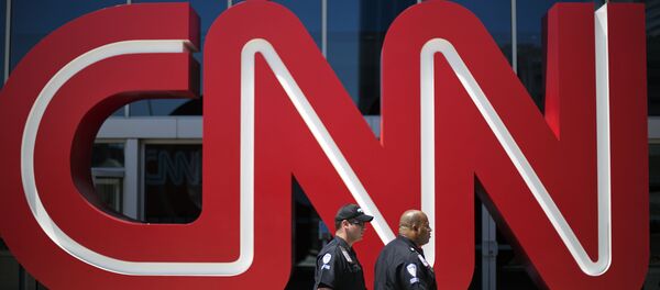 Politzisten vor der CNN-Zentrale in Atlanta, USA - Sputnik Afrique