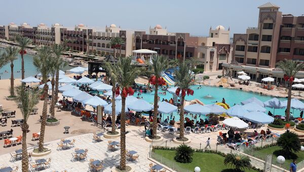 A general view shows the Sunny Days El Palacio resort where a knife attack took place, in Hurghada, Egypt July 16, 2017. - Sputnik Afrique
