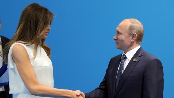 Melania Trump et Poutine - Sputnik Afrique