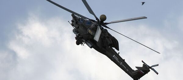 Вертолет Ми-28Н Ночной охотник во время демонстрационных полетов на МАКС-2017 - Sputnik Afrique