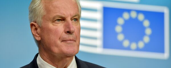 European Union Chief Negotiator for Brexit Michel Barnier looks on during a news conference after a European General Affairs Ministers meeting in Brussels, Belgium May 22, 2017. - Sputnik Afrique