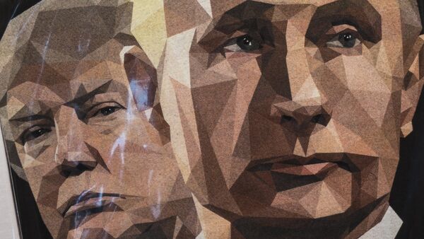 Una ilustración de Donald Trump, presidente de EEUU, y Vladímir Putin, presidente de Rusia - Sputnik Afrique