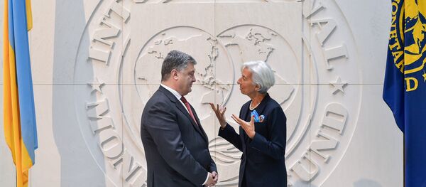 Poroshenko et Christine Lagarde - Sputnik Afrique