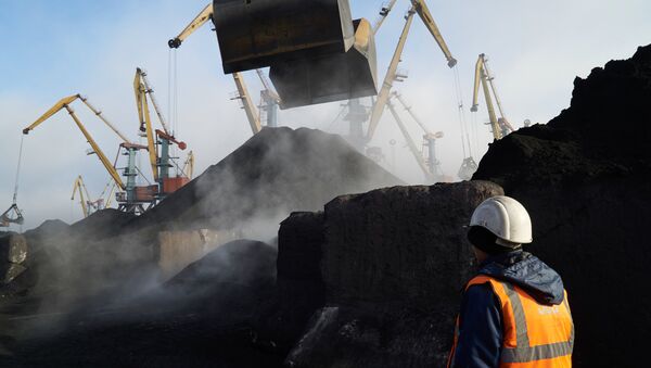 Coal unloaded at Odessa port. File photo - Sputnik Afrique