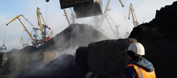 Coal unloaded at Odessa port. File photo - Sputnik Afrique