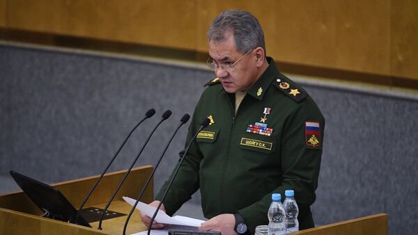 Russian Defense Minister Sergei Shoigu speaks at the lower parliament house's plenary meeting - Sputnik Afrique