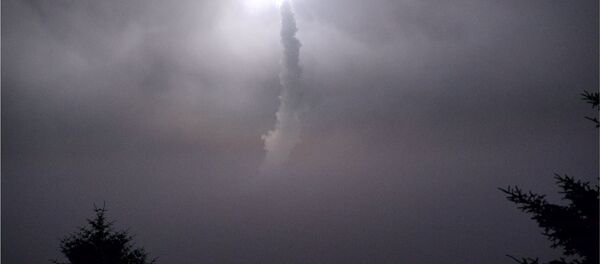 A THAAD interceptor after its test launch from the Pacific Spaceport Complex Alaska - Sputnik Afrique