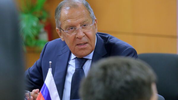 Le chef de la diplomatie russe Sergueï Lavrov en marge du sommet de l’Association des nations de l'Asie du Sud-Est (ANASE) - Sputnik Afrique
