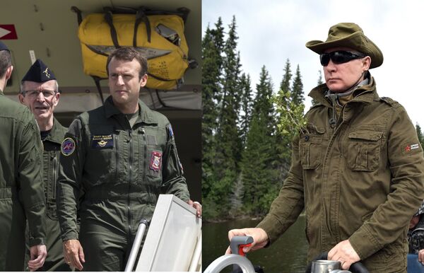 Vladimir Poutine et Emmanuel Macron - Sputnik Afrique