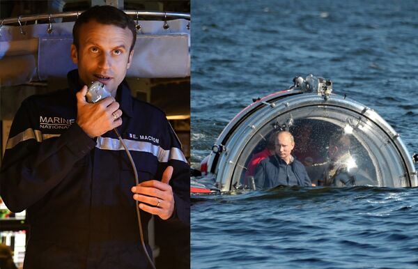 Vladimir Poutine et Emmanuel Macron - Sputnik Afrique