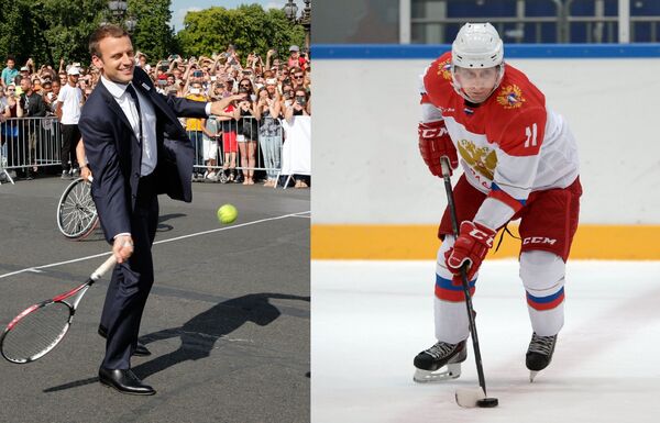 Vladimir Poutine et Emmanuel Macron - Sputnik Afrique