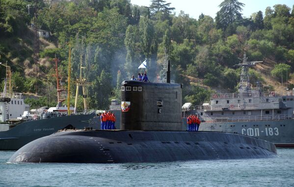 La cérémonie de réception du sous-marin diesel Krasnodar à Sébastopol. - Sputnik Afrique