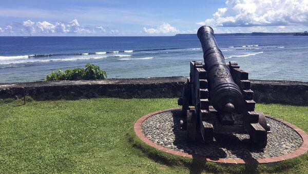 Eine historische Kanone auf der Insel Guam - Sputnik Afrique