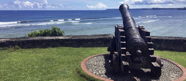 Eine historische Kanone auf der Insel Guam Eine historische Kanone auf der Insel Guam - Sputnik Afrique