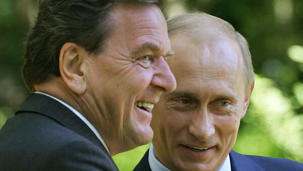 Wladimir Putin und Gerhard Schröder - Sputnik Afrique