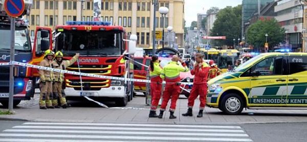 La police de Turku après l'attaque au couteau du 18 août 2017 - Sputnik Afrique