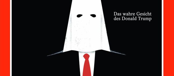 Немецкое издание Spiegel поместило на обложку президента США Дональда Трампа в колпаке Ку-клукс-клана - Sputnik Afrique