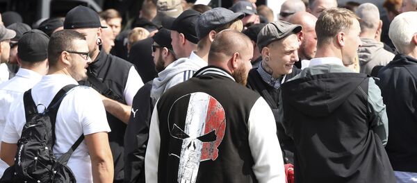 Far-right extremists gather to commemorate the death of Adolf Hitler's deputy, Rudolf Hess, in Berlin's western district of Spandau, Saturday, Aug. 19, 2017. Far-right extremists gather to commemorate the death of Adolf Hitler's deputy, Rudolf Hess, in Berlin's western district of Spandau, Saturday, Aug. 19, 2017. - Sputnik Afrique