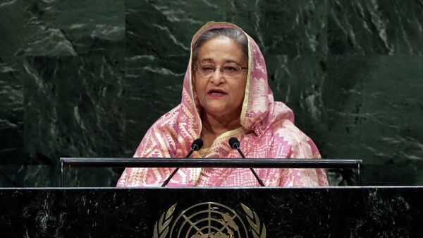 Prime Minister Sheikh Hasina, of Bangladesh, addresses the 69th session of the United Nations General Assembly, at U.N. headquarters - Sputnik Afrique