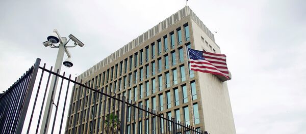 An exterior view of the U.S. Embassy is seen in Havana, Cuba, June 19, 2017. - Sputnik Afrique
