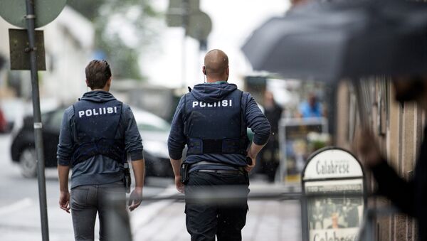 Policía finlandesa en la ciudad de Turku - Sputnik Afrique