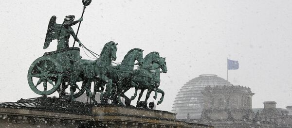 Die Quadriga auf dem Brandenburger Tor Die Quadriga auf dem Brandenburger Tor - Sputnik Afrique