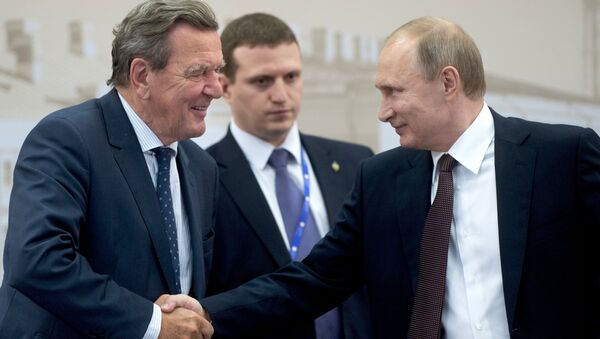 Gerhard Schröder et Vladimir Poutine - Sputnik Afrique