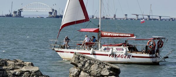 Строительство Крымского моста Строительство Крымского моста - Sputnik Afrique