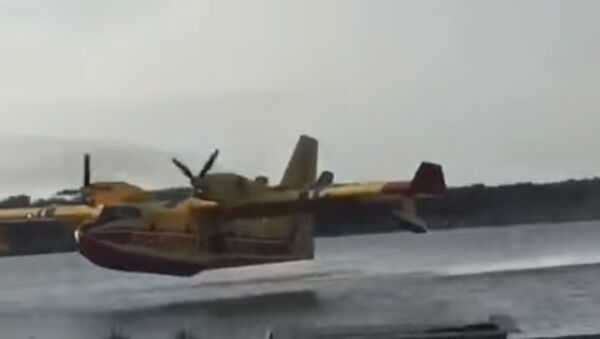 Une collision sur l’eau a eu lieu dans le port fluvial de Vallabrègues entre un avion et une péniche - Sputnik Afrique