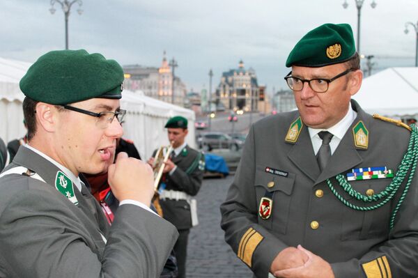 Le lieutenant-colonel Adolf Obendrauf, chef d'orchestre de musique militaire de Basse-Autriche  - Sputnik Afrique