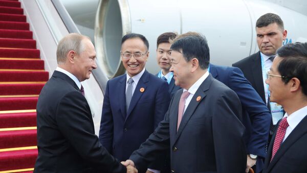 Poutine arrive en Chine pour le sommet des BRICS - Sputnik Afrique